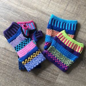 Hand-made artisan knit set 💜